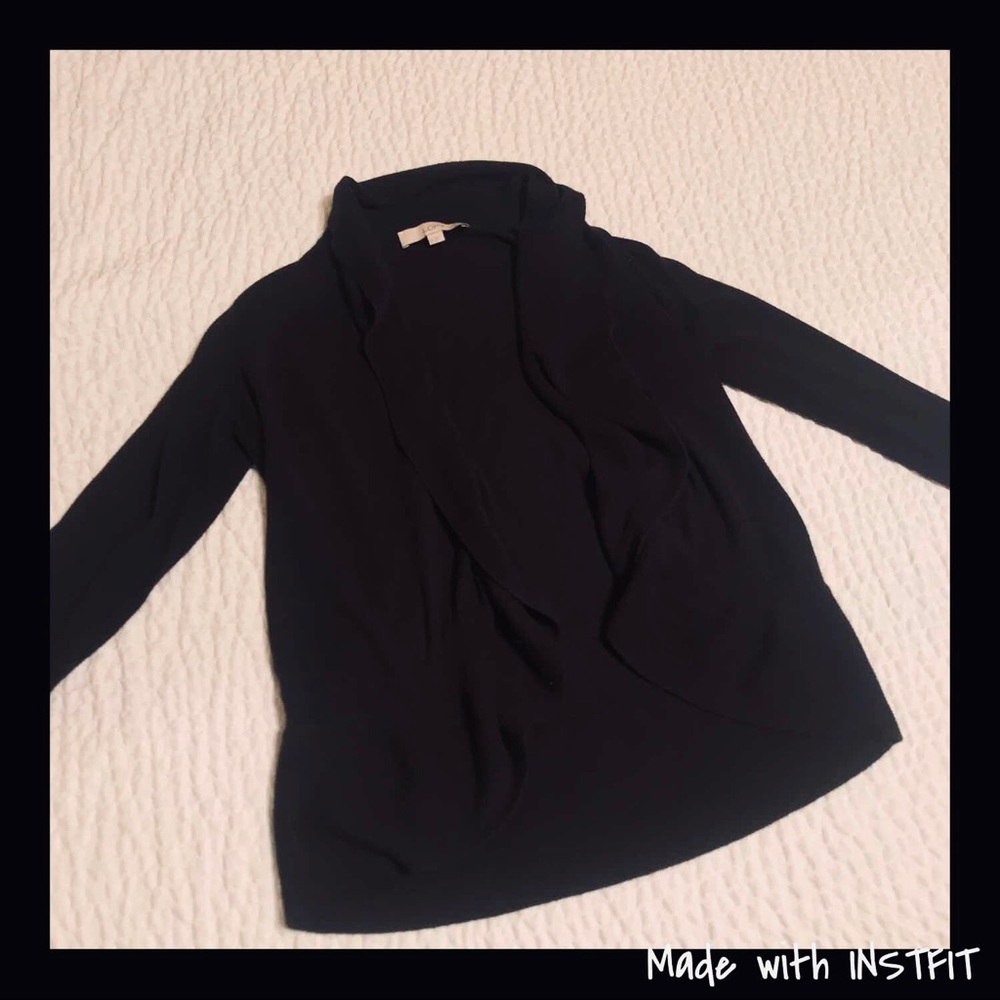 LOFT Black Cardigan Sweater Size Small